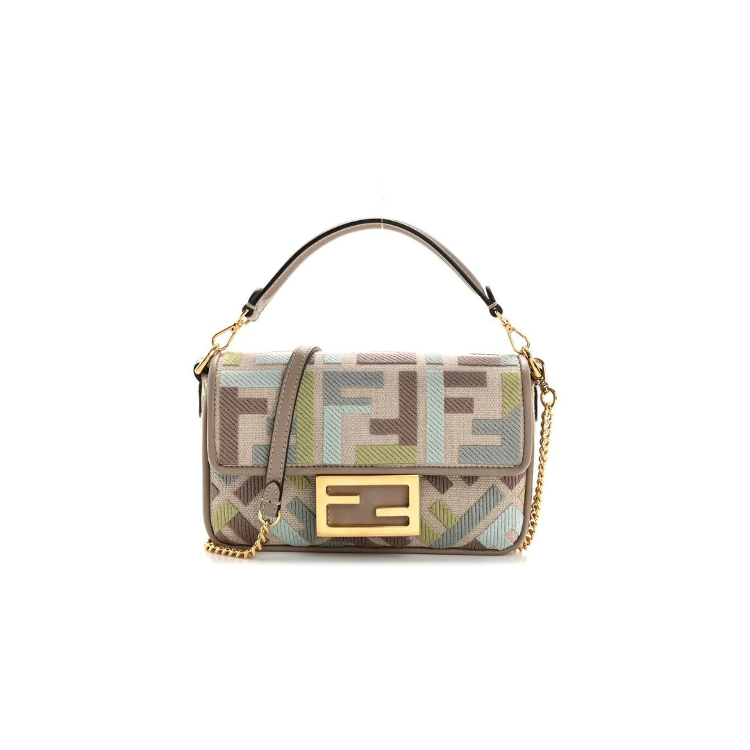 Fendi Baguette Mini canvas bag