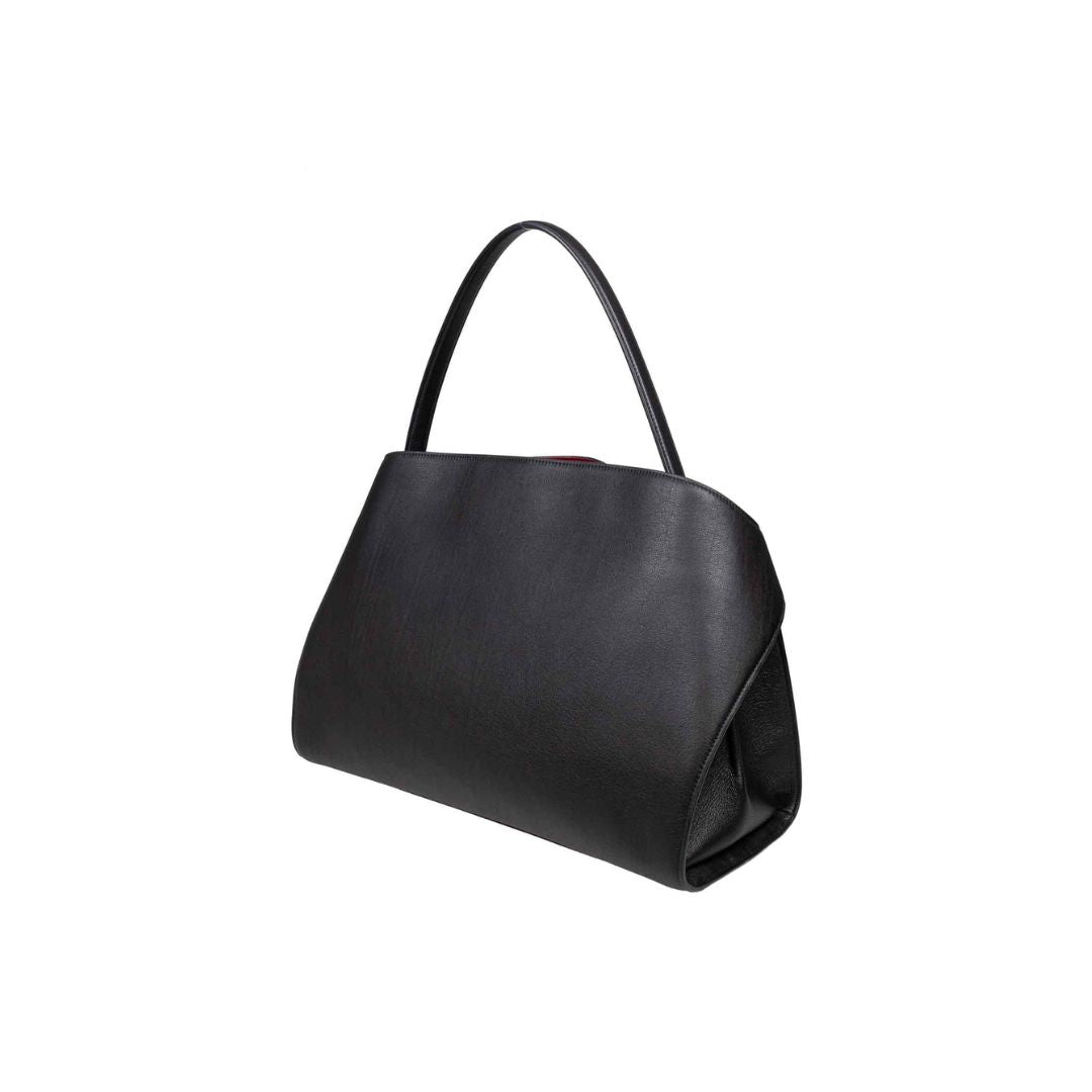 Ferragamo black leather 'Hug' shoulder bag