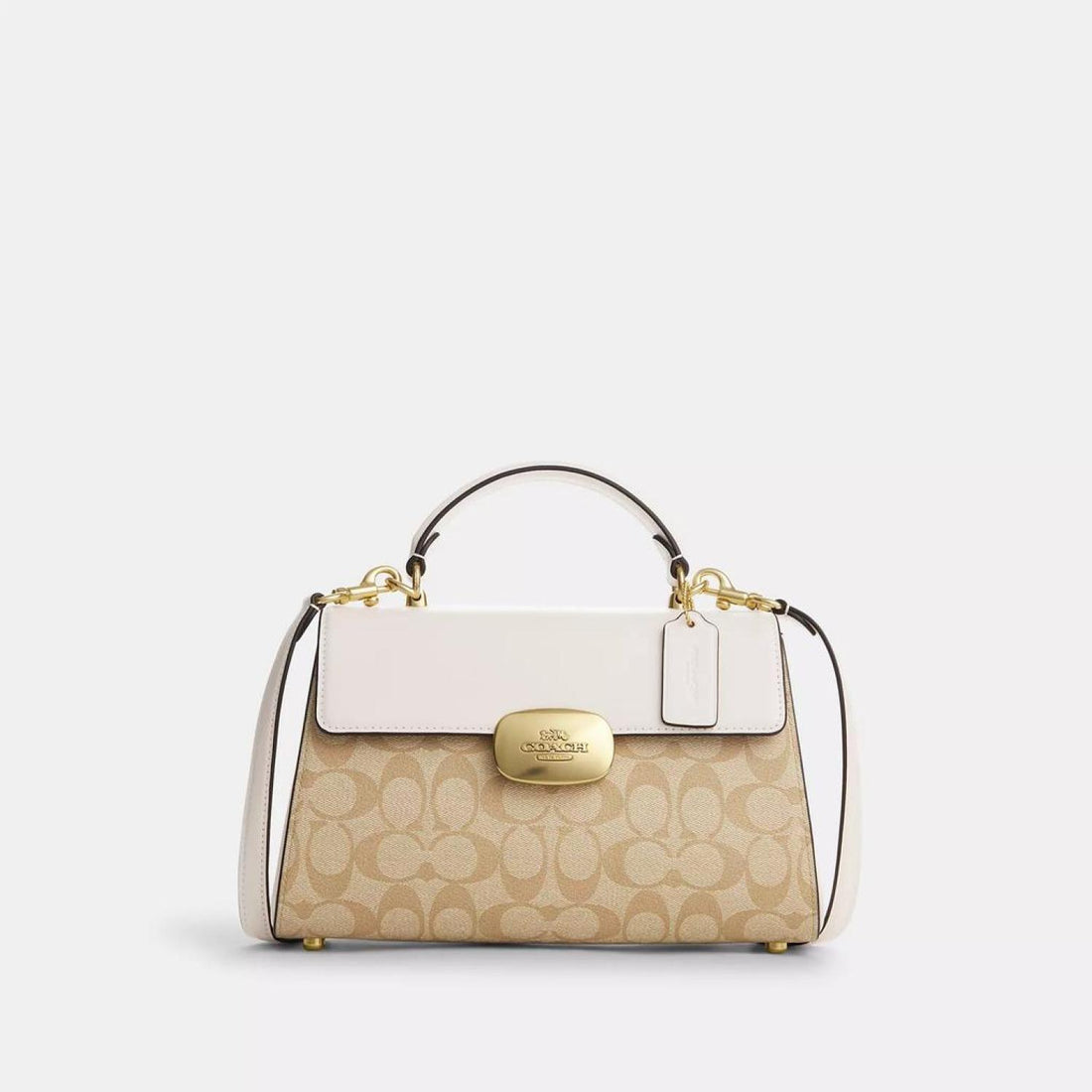 Coach Eliza Top Handle In Signature Canvas
