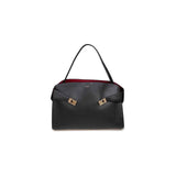 Ferragamo black leather 'Hug' shoulder bag