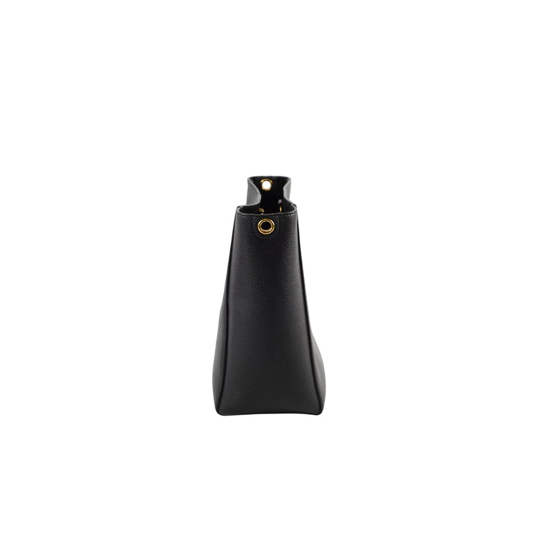 Celine Black Leather Sangle Bucket Bag