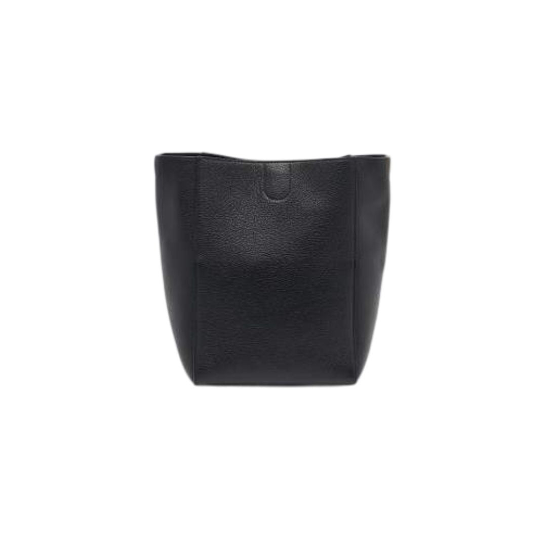 Celine Black Leather Sangle Bucket Bag