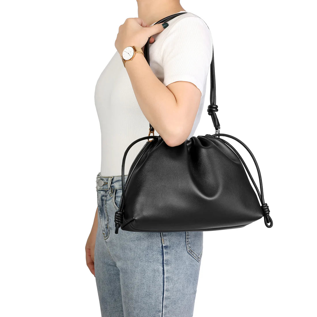 LOEWE Leather Flamenco Shoulder Bag