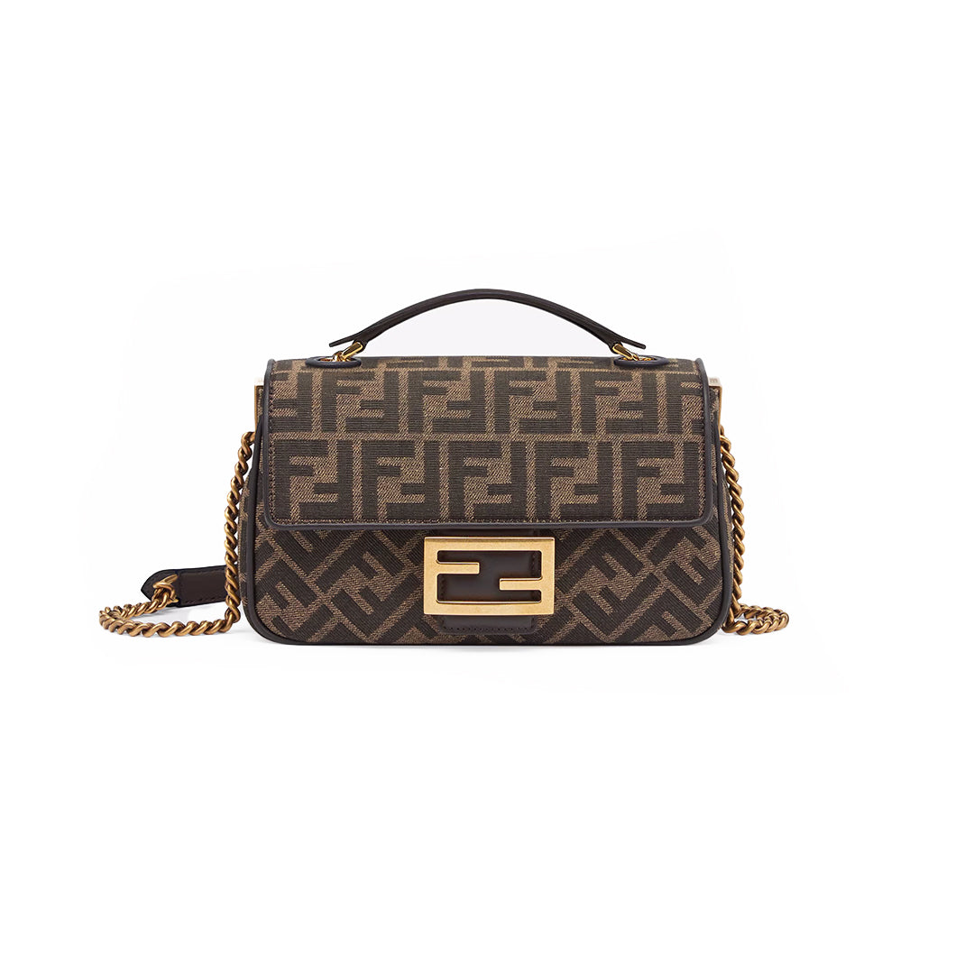 Fendi Baguette Bag Canvas Brown