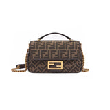 Fendi Baguette Bag Canvas Brown