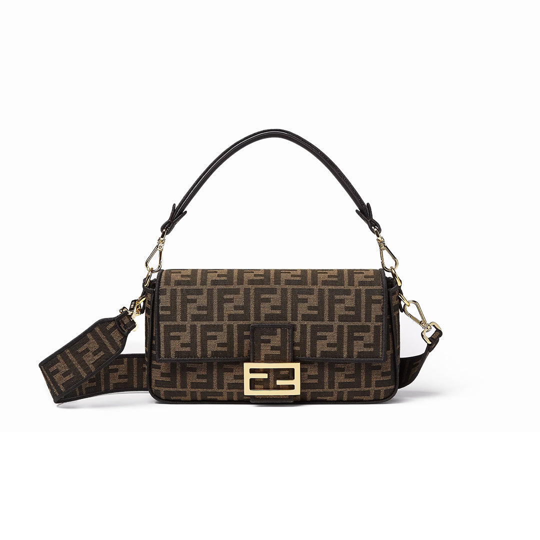 Fendi Baguette Bag Canvas Brown