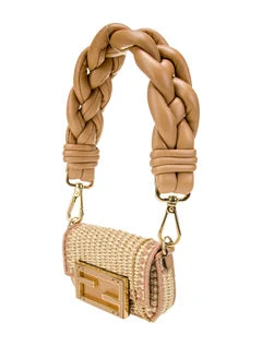 Fendi Raffia Nano Baguette Handle Charm