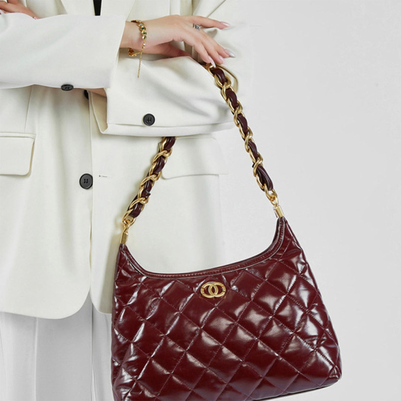 Chanel Lambskin Hobo Bag