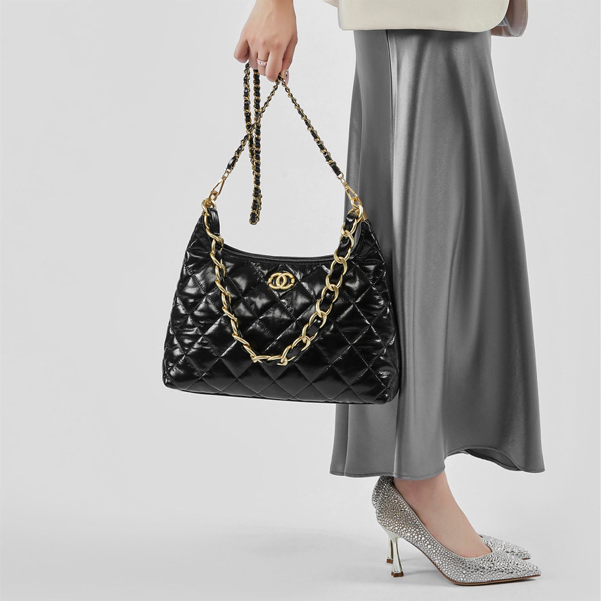 Chanel Lambskin Hobo Bag