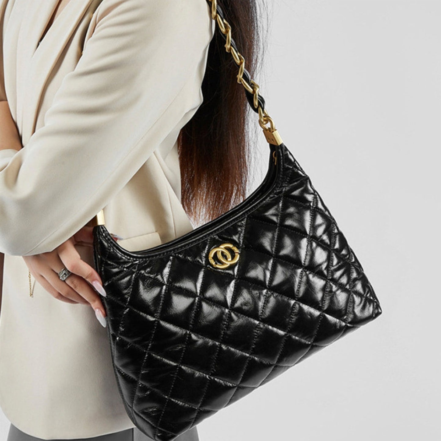 Chanel Lambskin Hobo Bag