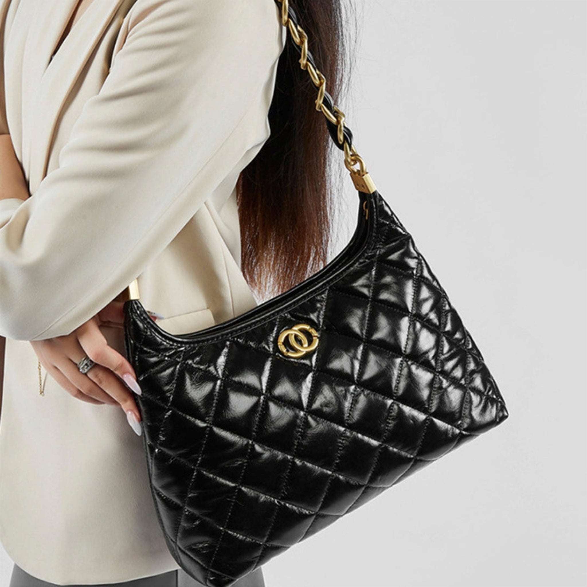 Chanel Lambskin Hobo Bag