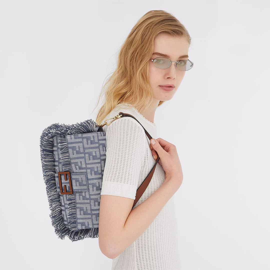 Fendi Baguette FF Jacquard Bag