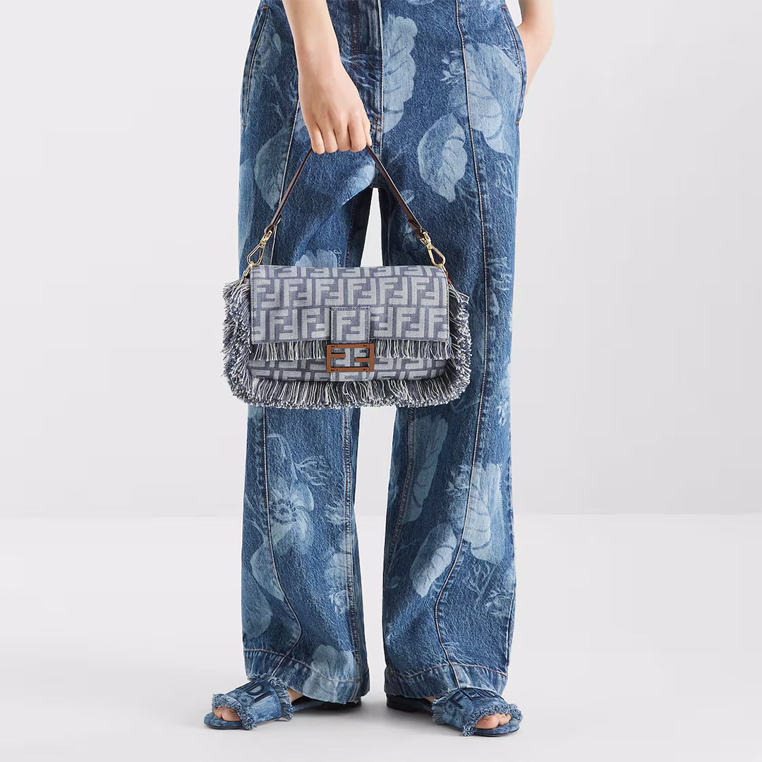 Fendi Baguette FF Jacquard Bag