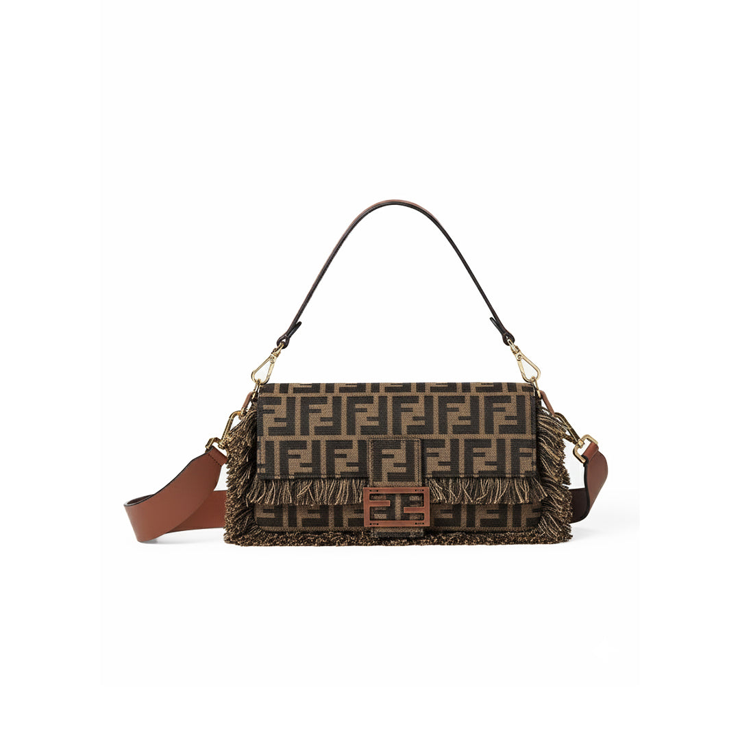 Fendi Baguette FF Jacquard Bag
