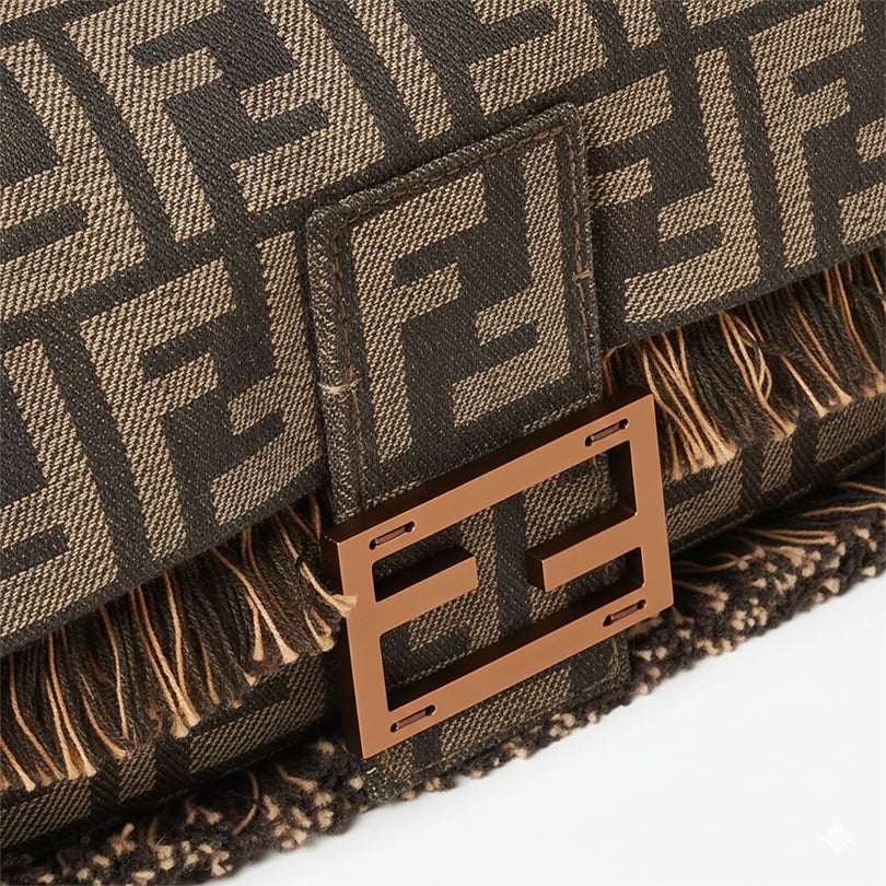 Fendi Baguette FF Jacquard Bag
