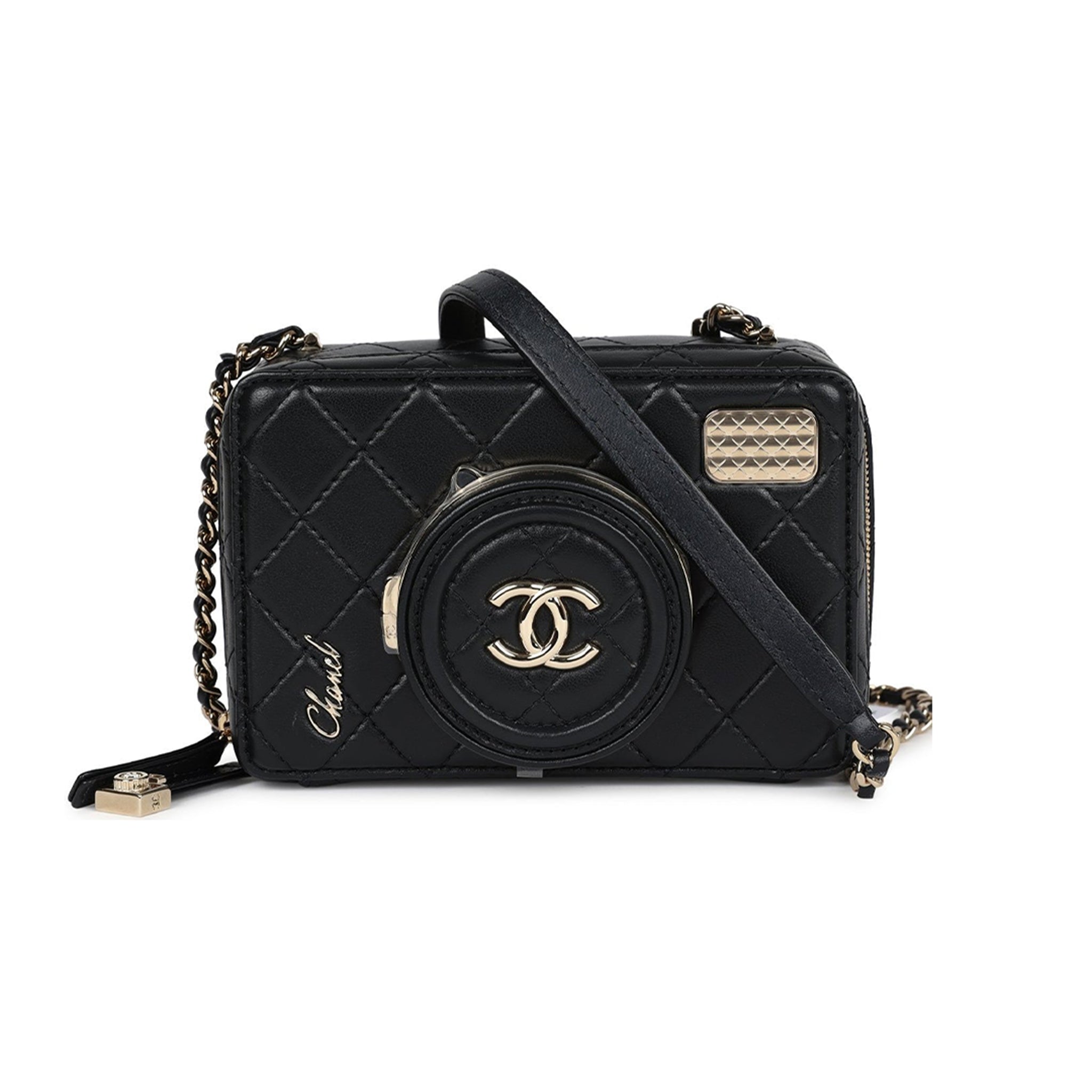 Chanel  Lambskin Quilted Coco Click Bag Black