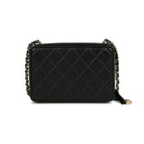 Chanel  Lambskin Quilted Coco Click Bag Black