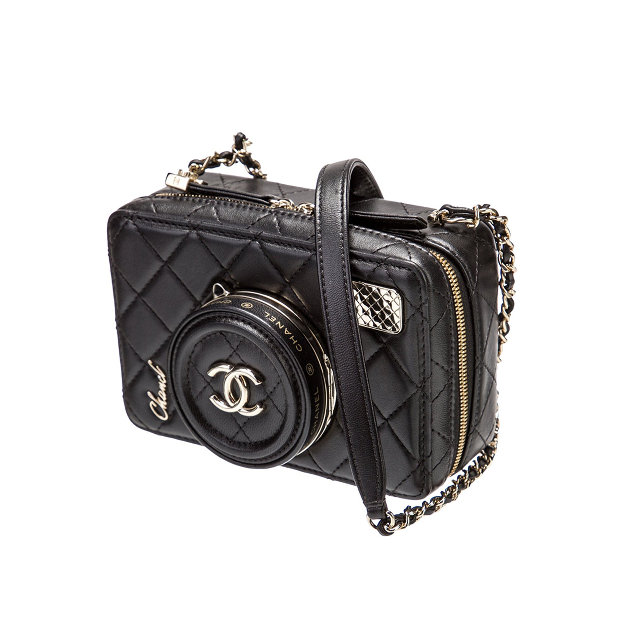 Chanel  Lambskin Quilted Coco Click Bag Black