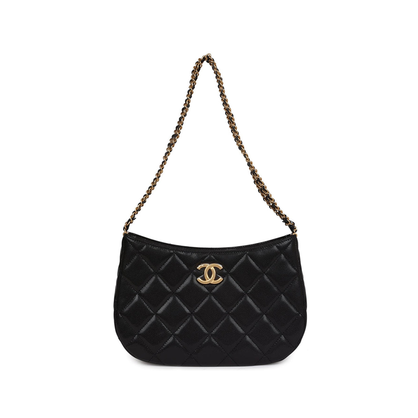 Chanel Round Hobo Bag Lambskin
