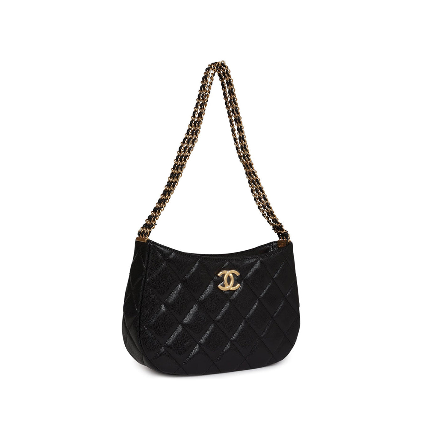 Chanel Round Hobo Bag Lambskin