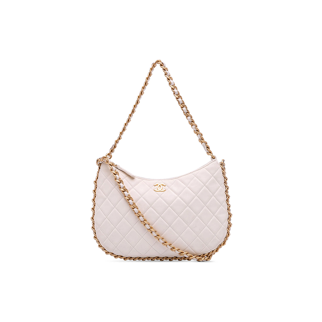 Chanel Round Hobo Bag Lambskin