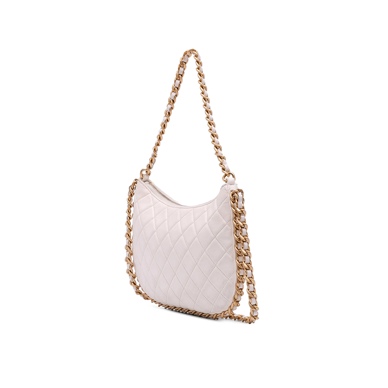 Chanel Round Hobo Bag Lambskin