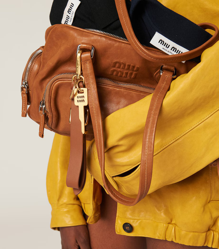 Miu Miu Nappa Leather Top-Handle Bag