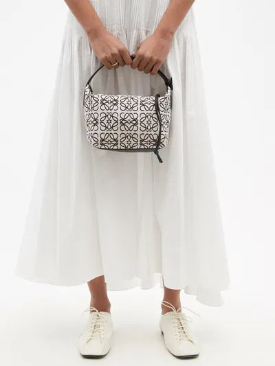 LOEWE CUBE LEATHER TRIMMED CANVAS